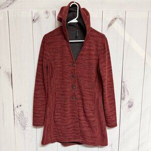 KÜHL Women’s Isla Long Jacket Medium Red Spice Wool Blend EUC